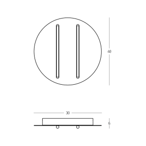 CEILING LED LIGHT 28W 3000K BLACK MATT STICK - SANDY GREY BASE