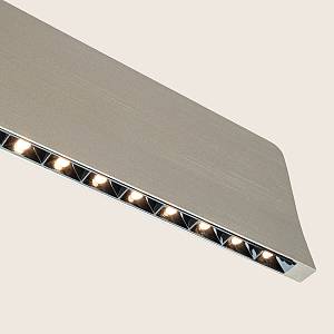 PENDANT LED LINE LIGHT 40W 3000K TRIAC BRUSHED GREY -ALUMINIUM - BLACK METAL