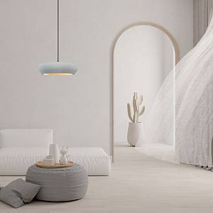 PENDANT LIGHT 2xG9 LED MAX 9W GREY - SANDY BLACK CLAY - METAL