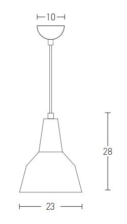 PENDANT LIGHT 1XE27 BLACK