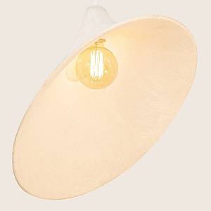 PENDANT LIGHT 1xE27 MAX 15W MULBERRY SILK - METAL WHITE