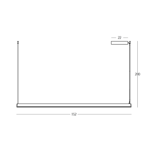 PENDANT LED LINE LIGHT 32W 3000K TRIAC SANDY BRICK RED