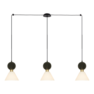PENDANT 3XE14 MAX 15W BLACK MARBLE - BRASS