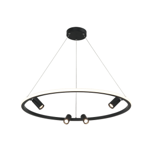 PENDANT LED LIGHT 39W+4X5W  3000K ALUMINIUM -SILICON BLACK MATT