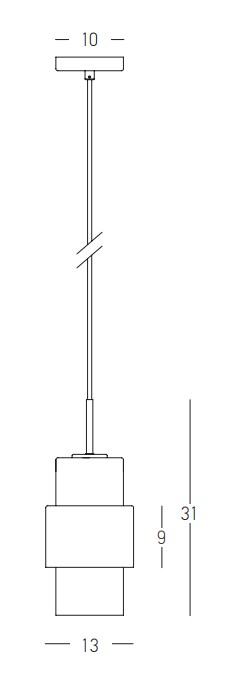 PENDANT LIGHT E27 MAX 40W BLACK MATT CHROME CLASS