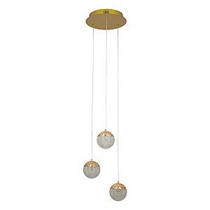 PENDANT LED LIGHT 25W 3000K TRIAC GOLD MATT ALUMINIUM - ACRYLIC