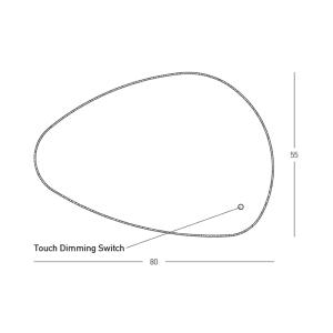 MIRROR WITH LED LIGHT 18W 3000K-4000K  TOUCH DIMMING SWITCH IP44