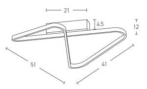 CEILING LIGHT 45W 3000K ALUMINUM&SILICON  SANDY BLACK