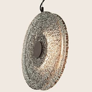 PENDANT LED LIGHT 8W 3000K METAL-GLASS, BLACK-SMOKED GREY