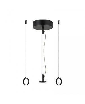 CEILING BASE WITH DRIVER FOR 15W MAX PLUG & PLAY MODULAR SYSTEM BLACK