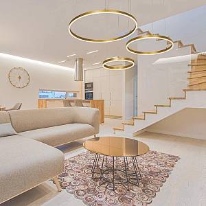 PENDANT LIGHT 126W 3000K BRUSHED GOLD DIMMABLE