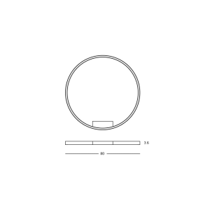 CEILING LIGHT 50W  3000K ALUMINIUM-ACRYLIC GOLD