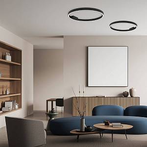 CEILING LIGHT 50W  3000K ALUMINIUM-ACRYLIC BLACK