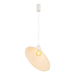 PENDANT LIGHT 1xE27 MAX 15W MULBERRY SILK - METAL WHITE