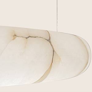 ROUND PENDANT LED LIGHT 25W 3000K TRIAC ALABASTER - BRASS