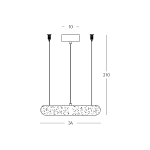 ROUND PENDANT LED LIGHT 25W 3000K TRIAC ALABASTER - BRASS