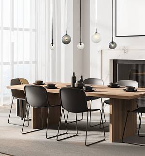 LINE LIGHT 5ΧG9 MAX 5W METAL-GLASS, CLEAR-FROST WHITE-SMOKED