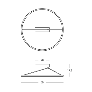 CEILING LED LIGHT 42W 3000K TRIAC SANDY BLACK