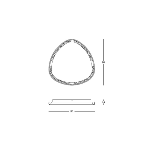 CEILING LED LIGHT 32W 3000K METAL-ACRYLIC WHITE