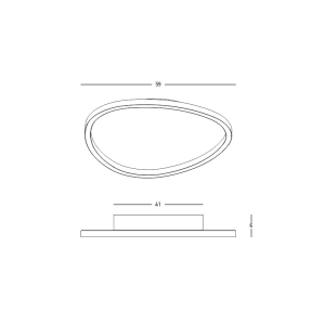 CEILING LED LIGHT 39W 3000K GOLD