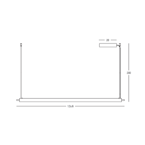 PENDANT LED LINE LIGHT 33W 3000K TRIAC BRUSHED COFFEE
