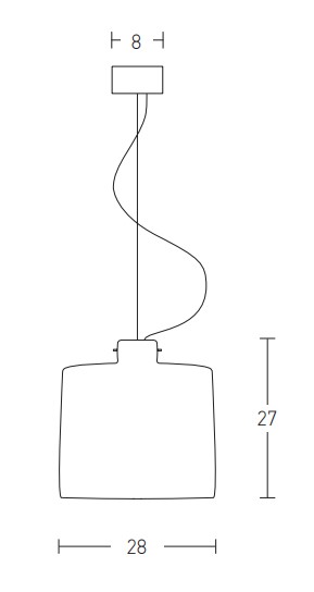 PENDANT LAMP 1XE27 WHITE