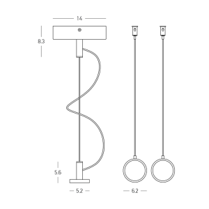 CEILING BASE WITH DRIVER FOR 20-32W PLUG & PLAY MODULAR SYSTEM BLACK