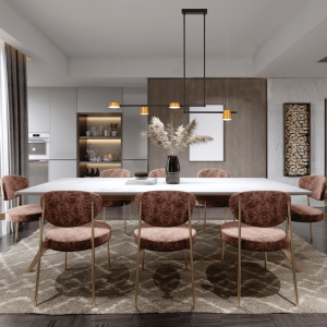 PENDANT LIGHT 28W LED 3000K  220-240V METAL-ACRYLIC SANDY BLACK &  BRASS