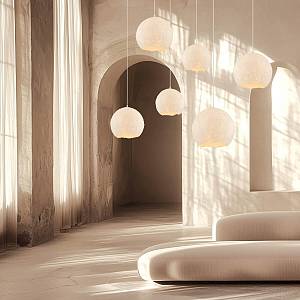 PENDANT LIGHT 1xE27 MAX 15W METAL - PAPER PULP - PLASTIC GLOBE WHITE