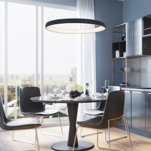 PENDANT LIGHT 60W 3000K  ALUMINUM & ACRYLIC   SANDY BLACK