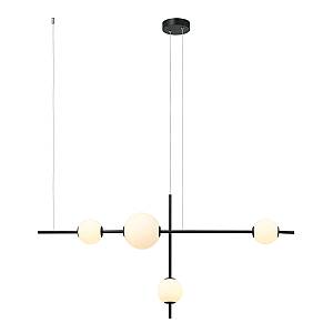 LED PENDANT LIGHT  19W 3000K GLASS & METAL  WHITE-BLACK