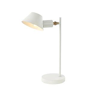 TABLE LAMP E27 MAX 25W IRON   WHITE -GOLD COLOR  ON/OFF SWITCH