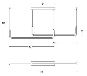 PENDANT LED LIGHT 40W 3000K ALUMINIUM-SILICONE BLACK  MATT