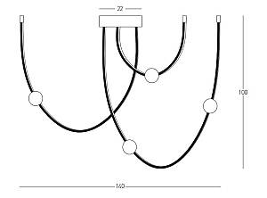 CEILING LED LIGHT  42W 3000K ALUMINIUM GOLD MATT