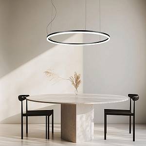 84W LED PENDANT LIGHT  83W 3000K   ALUMINIUM & ACRYLIC BLACK