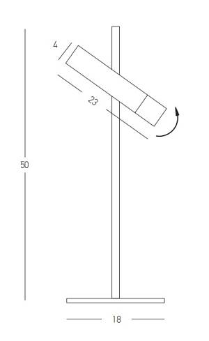 TABLE LED LIGHT 4W 3000K METAL BLACK GOLD