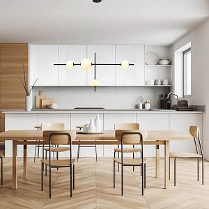 LED PENDANT LIGHT  19W 3000K GLASS & METAL  WHITE-BLACK