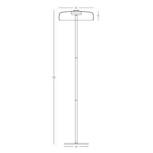 FLOOR LED LIGHT 15W 3000K METAL-GLASS BLACK