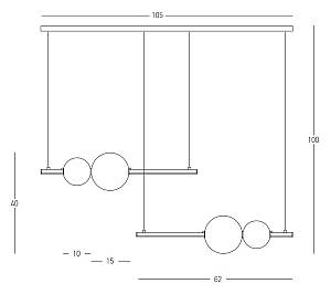 PENDANT LED LIGHT 24W WHITE-OPAL GLASS