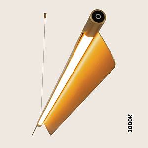 PENDANT LED LIGHT 22W 3000K-4000K-5700K BRUSHED GOLD MOVABLE LIGHT DEFLECTORS