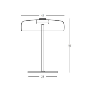 TABLE LED LIGHT 15W METAL-GLASS BLACK