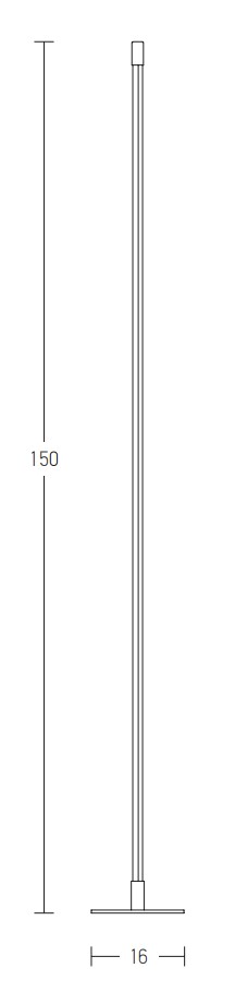 LED FLOOR 20W 3000K  ALUMINIUM  BLACK