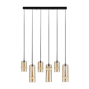 PENDANT LED  LINE LIGHT 26W 3000K SANDY BLACK - CHAMPAGNE GLASS