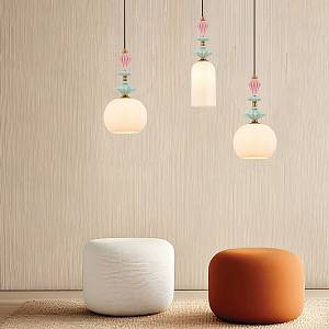 PENDANT LIGHT 3XE27 METAL/CERAMIC/OPAL GLASS