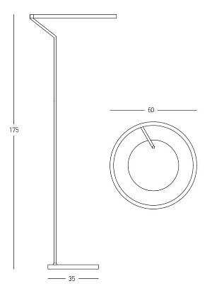 FLOOR LAMP 30W 3000K METAL/ACRYLIC