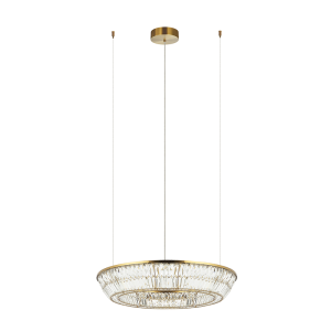 PENDANT LED LIGHT 55W 3000K METAL-CRYSTAL ANTIQUE BRASS