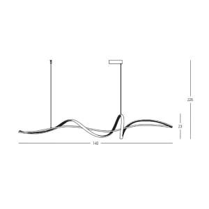 PENDAN LED LIGHT 27W 3000K ALUMINIUM  GOLD