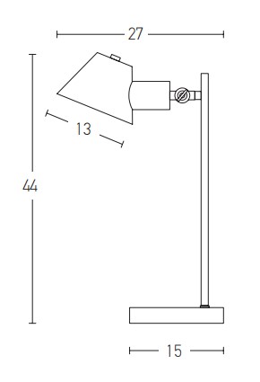 TABLE LAMP E27 MAX 25W IRON BLACK -GOLD  ROTATING HEAD ON/OFF SWITCH