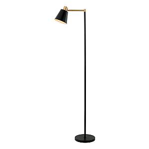FLOOR LAMP E27 MAX 25W IRON BLACK -GOLD CLASS  ON/OFF SWITCH