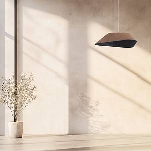 PENDANT LED LIGHT 8W SMD 3000K ACOUSTIC BROWN-GREY